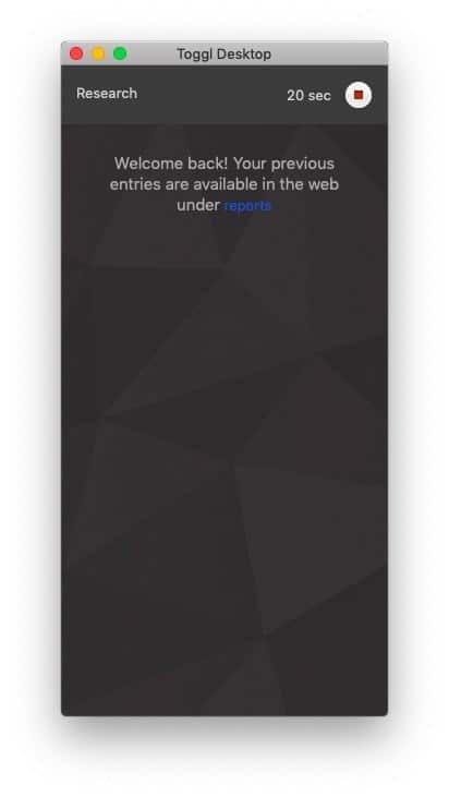 صورة لـ أفضل تطبيقات تتبع الوقت على الـ Mac لزيادة إنتاجيتك | Toggl-Desktop-DzTechs