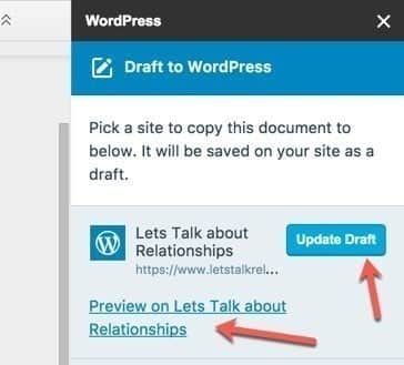 صورة لـ الدليل الكامل لاستيراد المقالات من مستندات Google إلى WordPress | Update-WordPress-draft-from-Google-docs-DzTechs
