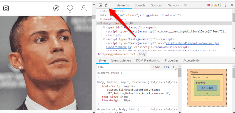 صورة لـ 4 طرق لتحميل الصور على Instagram من Windows و MacOS | Upload-to-Instagram-Using-Chrome-2-DzTechs
