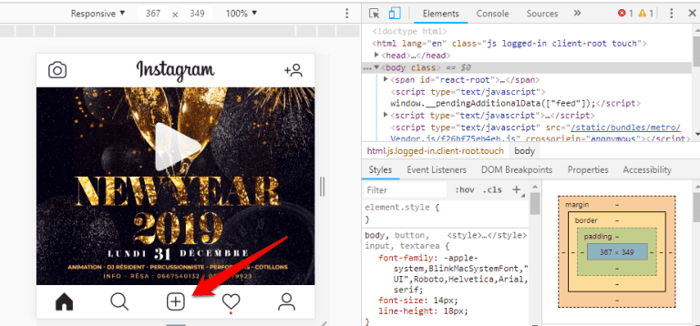 صورة لـ 4 طرق لتحميل الصور على Instagram من Windows و MacOS | Upload-to-Instagram-Using-Chrome-4-DzTechs