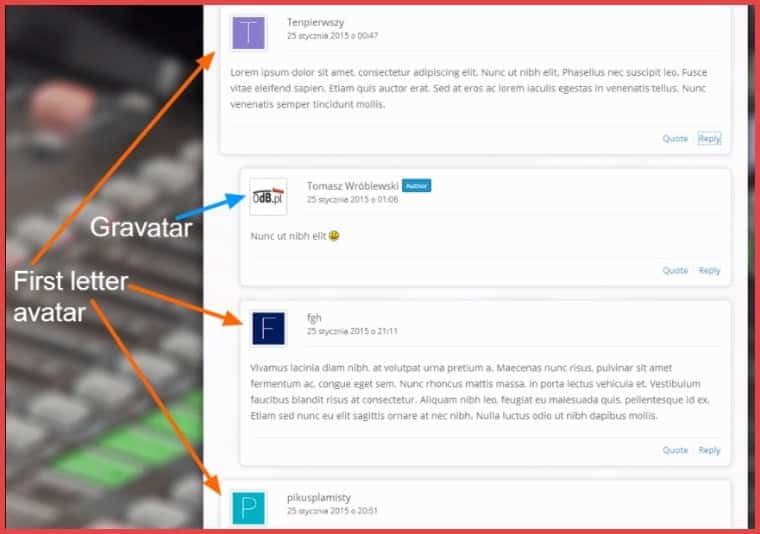 صورة لـ أفضل المُكوِّنات الإضافية للتعليقات على WordPress للمزيد من المشاركة والتفاعل | WP-First-Letter-Avatar-DzTechs