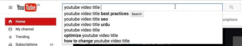 صورة لـ 11 طريقة قاتلة للترويج لفيديوهات YouTube لمزيد من المشاهدات والمشتركين | YouTube-Auto-suggest-for-great-titles-DzTechs