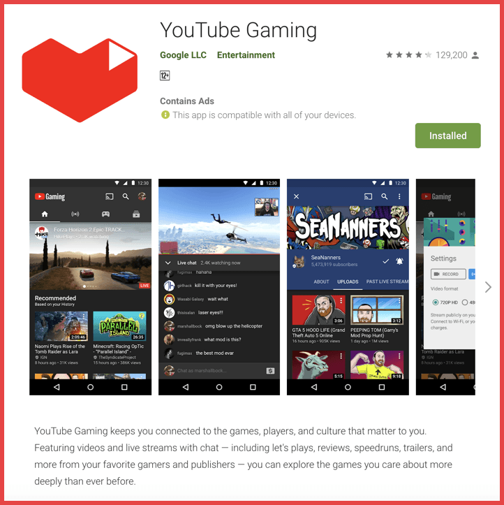 صورة لـ كيف تبدأ بث ألعاب Android أو أي شيء آخر من الشاشة على YouTube وكسب المال (أنا جاد!) | YouTube-Gaming-app--DzTechs