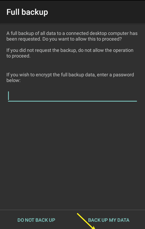 صورة لـ كيفية عمل نسخة احتياطية من ملفات Android والتطبيقات وبياناتها إلى جهاز الكمبيوتر | android-backup-app-backup-confirmation-DzTechs