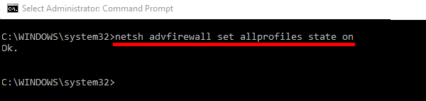 صورة لـ كيفية تعطيل جدار الحماية في نظام Windows مع سطر الأوامر | cmd_enable_firewall-DzTechs
