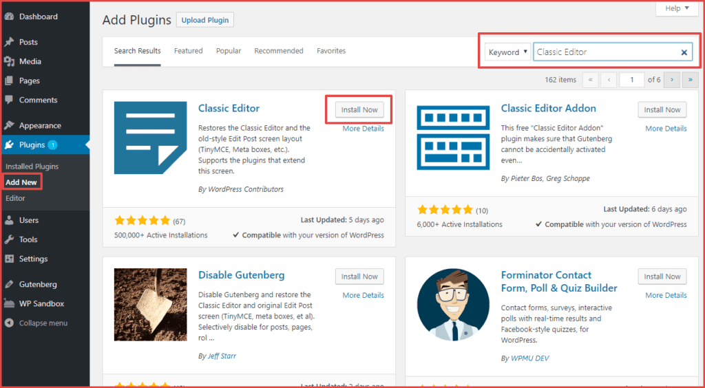 صورة لـ كيفية تعطيل محرر Gutenberg والاستمرار باستخدام Classic Editor على WordPress | disable-gutenberg-plugin-1-1024x564-DzTechs