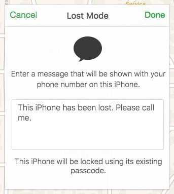صورة لـ الدليل الكامل لأدوات iCloud ميزة “العثور على الـ iPhone” | find-my-iPhone-set-lost-mode-message-DzTechs