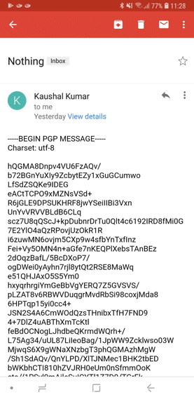 صورة لـ كيفية إرسال رسالة خاصة مشفرة على WhatsApp باستخدام Oversec | gmail-DzTechs