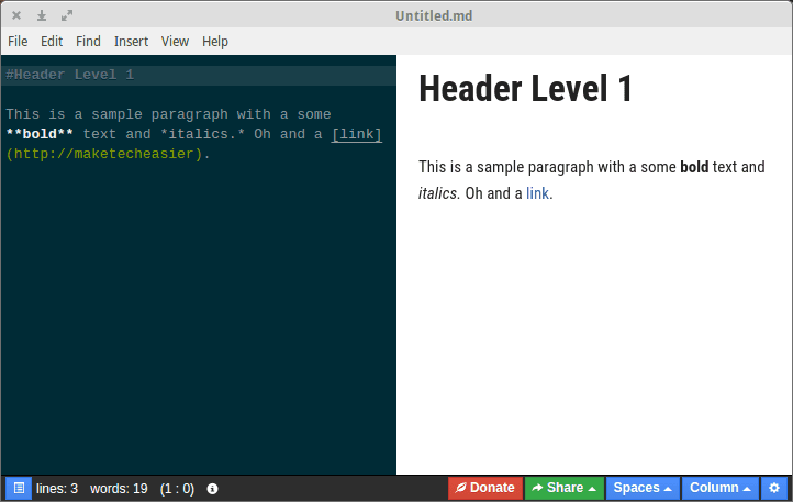 صورة لـ أفضل برامج تحرير Markdown لنظام Linux | markdown-linux-haroopad-DzTechs