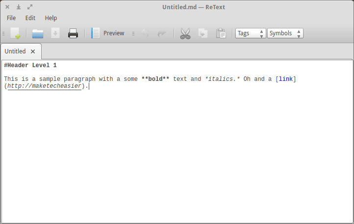 صورة لـ أفضل برامج تحرير Markdown لنظام Linux | markdown-linux-retext-DzTechs