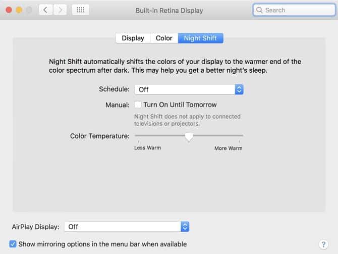 صورة لـ أفضل التطبيقات لتذكيرك بالتحرك أثناء العمل لمنصات مختلفة | nightshift-macos-DzTechs