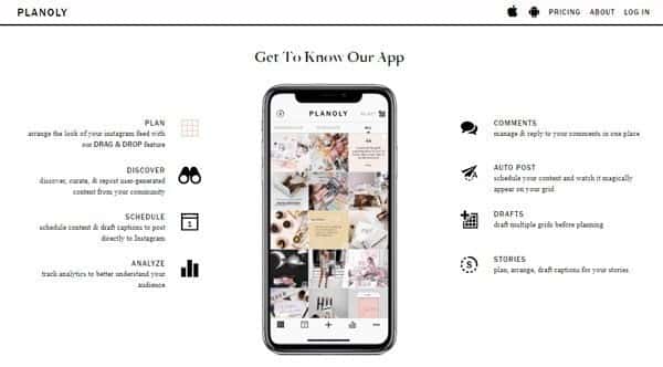 صورة لـ أفضل التطبيقات للتخطيط لخلاصة Instagram لنظام Android و iOS | planoly_Web_app-DzTechs