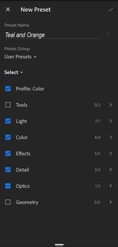 صورة لـ نصائح وحيل لاستخدام تطبيق Lightroom على الهاتف كالمُحترفين | save_prest_select_edits-1-DzTechs