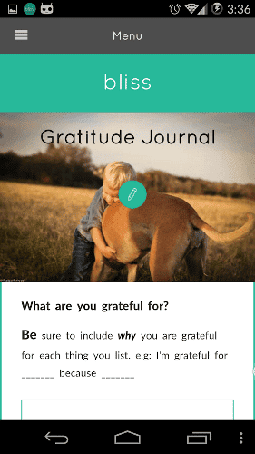 صورة لـ مجموعة من أفضل تطبيقات المُساعدة الذاتية لنظامي Android و iOS | self-help-app-10-Gratitude-Journal-DzTechs