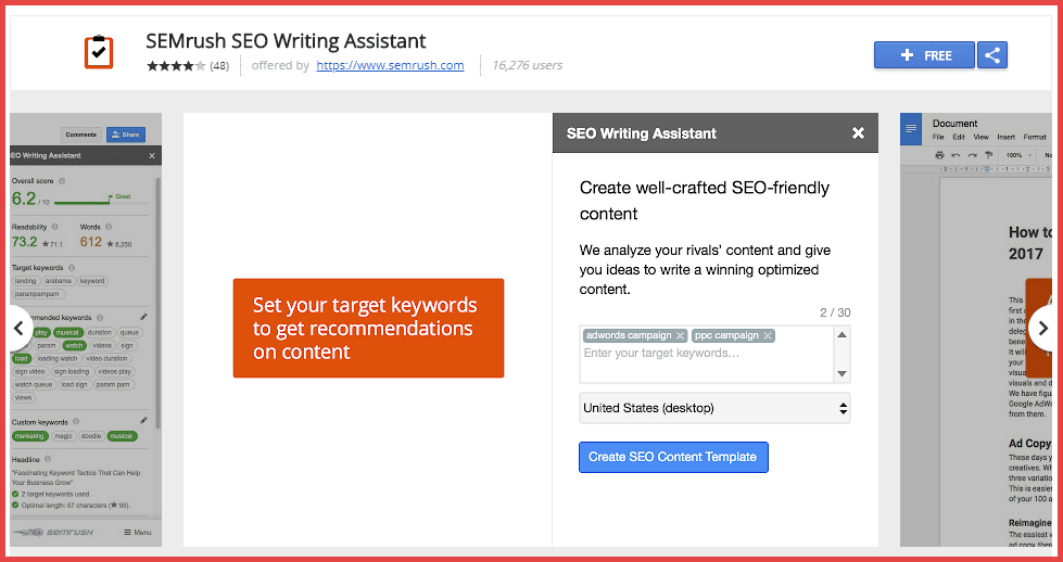 صورة لـ 4 إستراتيجيات لتسويق محتوى التجارة الإلكترونية يجب عليك استخدامها | semrush-writing-assistant-DzTechs