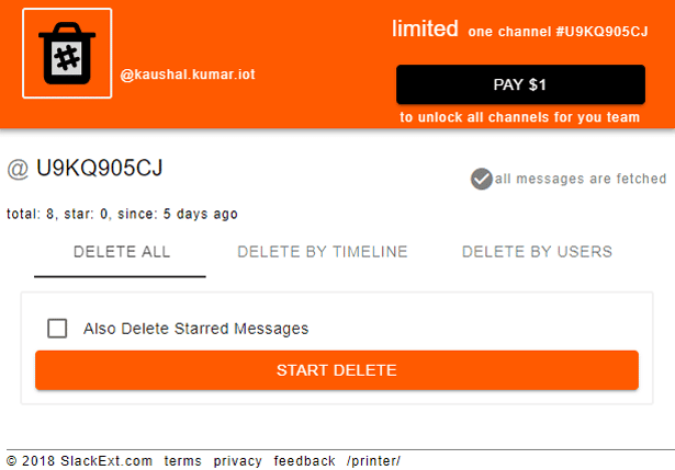 صورة لـ كيفية إرسال رسائل التدمير الذاتي على Slack بمجموعة من الطرق | slack-deleter-DzTechs