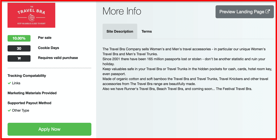صورة لـ أفضل شبكات التسويق بالعمولة لإيجاد البرامج تابعة [قائمة مميزة]: طبعة 2023 | Affiliate-Program-details-DzTechs