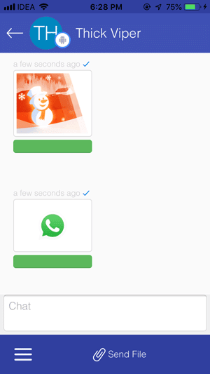 صورة لـ كيفية نقل الملفات من Android إلى iOS بدون SHAREit | Feem-received-ios-DzTechs
