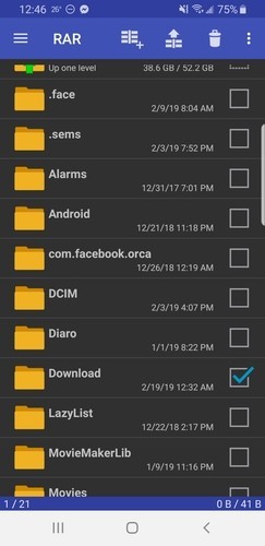 صورة لـ كيفية ضغط أو فك ضغط الملفات الكبيرة على هاتفك Android باستخدام RAR | android-rar-file-manager-DzTechs
