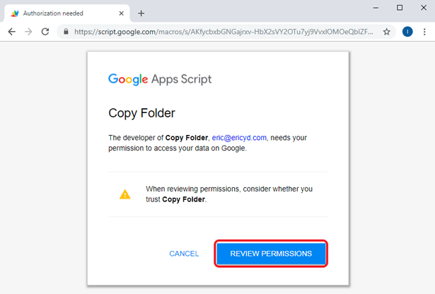 صورة لـ كيفية نسخ الملفات والمجلدات داخل Google Drive | click-on-review-again-to-grant-permissions-DzTechs