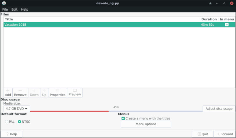 صورة لـ كيفية إنشاء صور DVD قابلة للحرق على Linux باستخدام أداة DevedeNG | devede-file-imported-DzTechs