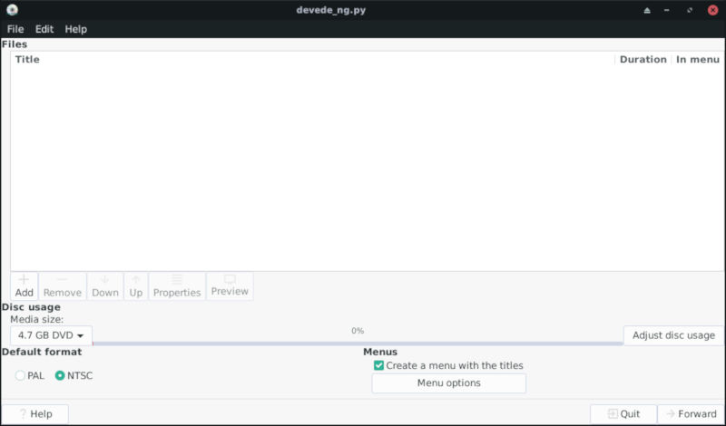 صورة لـ كيفية إنشاء صور DVD قابلة للحرق على Linux باستخدام أداة DevedeNG | devede-project-screen-DzTechs