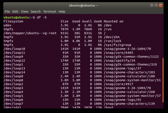 صورة لـ كيفية التحقق من مساحة القرص وإدارتها في نظام Linux | dfh-min-DzTechs
