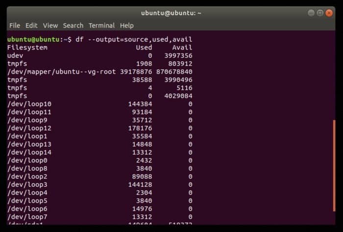 صورة لـ كيفية التحقق من مساحة القرص وإدارتها في نظام Linux | dfoutput-min-DzTechs