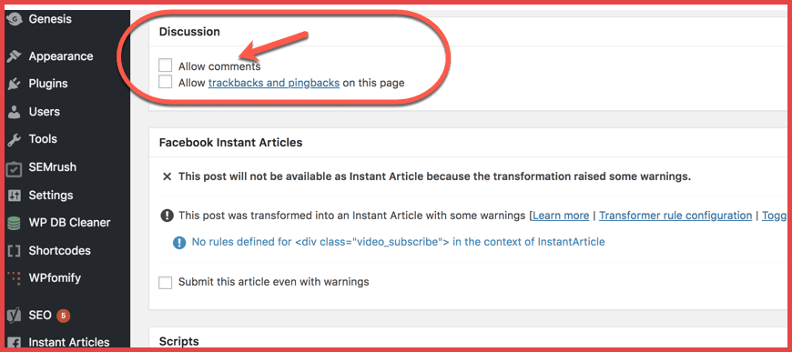 صورة لـ هذا هو كيف يمكنك تعطيل التعليقات داخل مقالات WordPress | disable-WordPress-comments-1-DzTechs