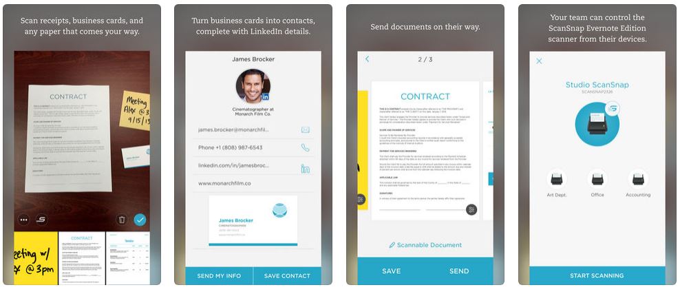 صورة لـ أفضل تطبيقات المسح الضوئي للوثائق لنظام iOS | document-scanner-apps-ios-evernote-scannable-DzTechs