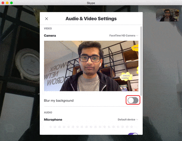 صورة لـ كيفية إخفاء الخلفية باستخدام وضع Blur على Skype | ezgif.com-gif-maker-DzTechs