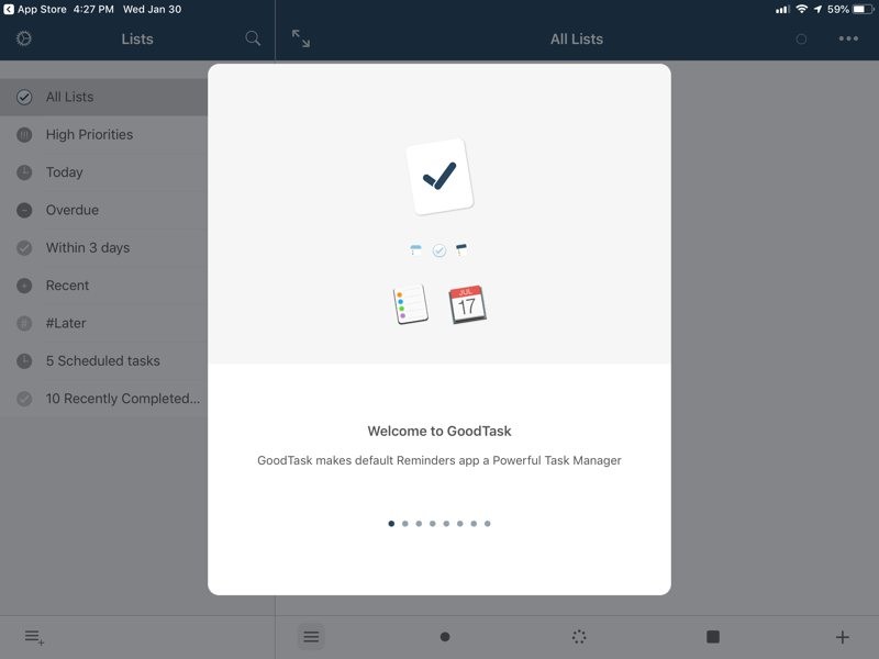 صورة لـ كيفية إضافة العديد من المميزات إلى تطبيق “التذكيرات” من Apple مع Goodtask | goodtask-reminders-intro-DzTechs