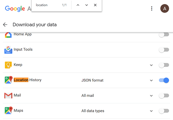 صورة لـ كيفية عرض سجل الأماكن التي زرتها على Google | google-location-takeout-3-DzTechs