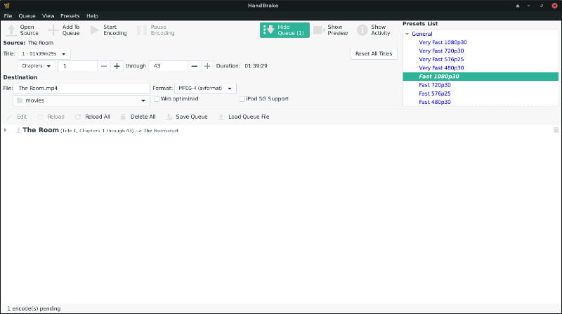 صورة لـ كيفية تثبيت Handbrake على نظام Linux ونسخ قرص DVD | handbrake-queue-DzTechs
