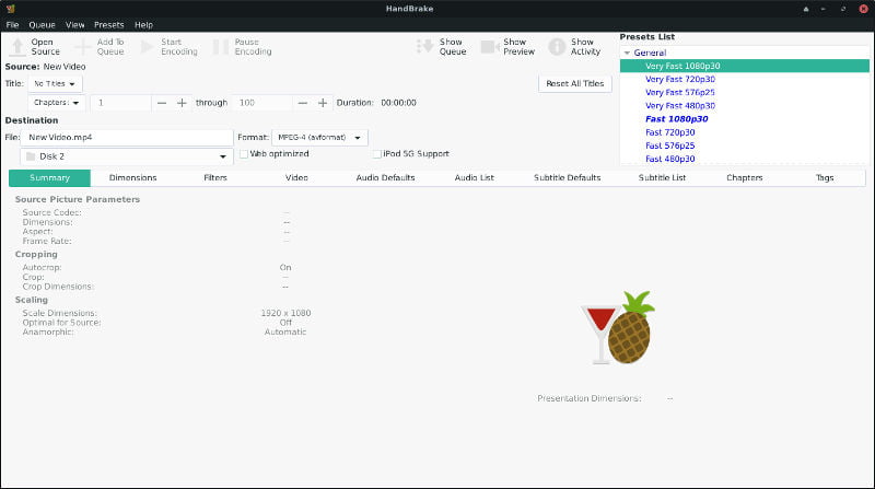 صورة لـ كيفية تثبيت Handbrake على نظام Linux ونسخ قرص DVD | handbrake-running-DzTechs