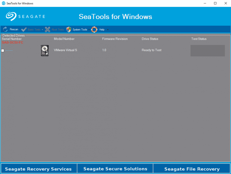 صورة لـ أفضل أدوات التحقق من صحة محرك الأقراص الثابتة لنظام Windows 10 | hard-disk-testing-tool-seatools-768x577-DzTechs