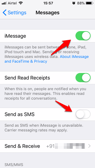 صورة لـ الـ iPhone لا يقوم بإرسال رسائل نصية؟ هنا 12 طريقة لإصلاحه | iPhone-Not-Sending-Text-Messages-3-DzTechs