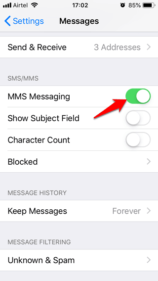 صورة لـ الـ iPhone لا يقوم بإرسال رسائل نصية؟ هنا 12 طريقة لإصلاحه | iPhone-Not-Sending-Text-Messages-7-DzTechs