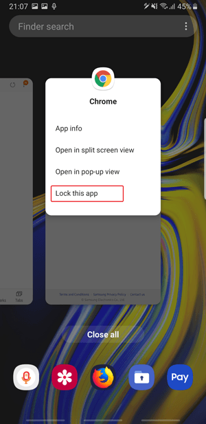 صورة لـ النصائح والحيل والميزات المخفية على Samsung One UI | lock-this-app-DzTechs