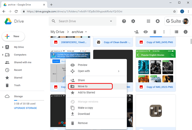 صورة لـ كيفية نسخ الملفات والمجلدات داخل Google Drive | move-to-button-DzTechs