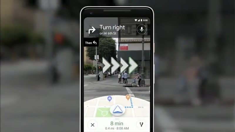 صورة لـ Google تختبر ميزة الملاحة أثناء السير باستخدام تطبيق Maps AR | news-google-maps-ar-turn-DzTechs