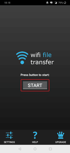 صورة لـ كيفية نقل الملفات من Android إلى iOS بدون SHAREit | start-Wifi-File-Transfer-DzTechs