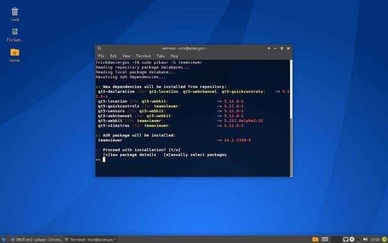 صورة لـ كيفية تثبيت واستخدام أداة Teamviewer على نظام Linux | teamviewer-arch-pikaur-DzTechs
