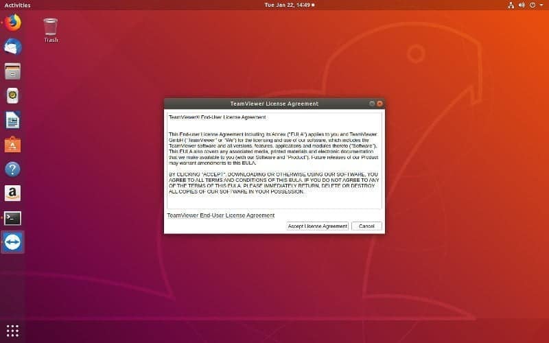 صورة لـ كيفية تثبيت واستخدام أداة Teamviewer على نظام Linux | teamviewer-eula-DzTechs