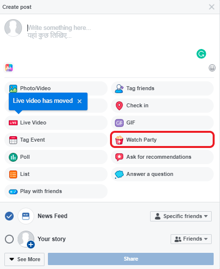 صورة لـ كيف تُشاهد مختلف الفيديوهات على Facebook مع الأصدقاء والعائلة | watch-Party-DzTechs