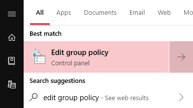 صورة لـ كل ما تحتاج لمعرفته حول سياسة المجموعة في Windows | win10-group-policy-search-for-group-policy-DzTechs