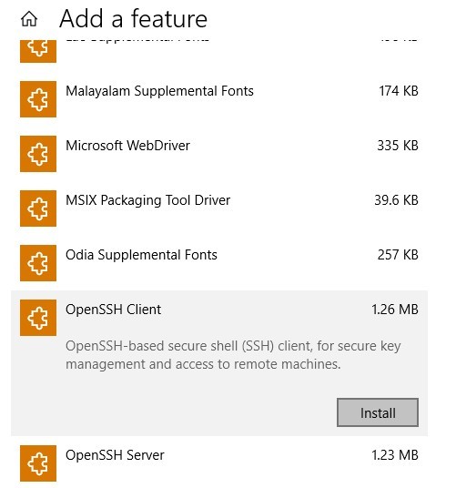 صورة لـ كيفية استخدام عميل OpenSSH الخاص بنظام Windows 10 بدلاً من PuTTY | windows-ssh-install-openssh-client-DzTechs
