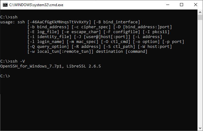 صورة لـ كيفية استخدام عميل OpenSSH الخاص بنظام Windows 10 بدلاً من PuTTY | windows-ssh-test-if-installed-DzTechs