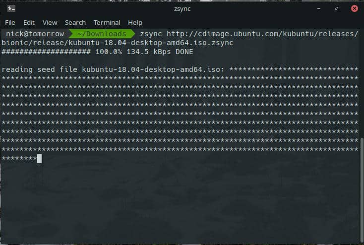 صورة لـ كيفية استخدام أداة Zsync لتحميل جزء من ملف في Linux | zsync-kubuntu-part-DzTechs