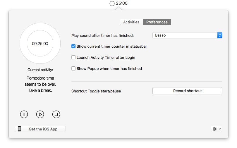 صورة لـ أفضل 6 تطبيقات Pomodoro لنظام التشغيل Mac لإنجاز المهام | Activity-Timer-2-DzTechs